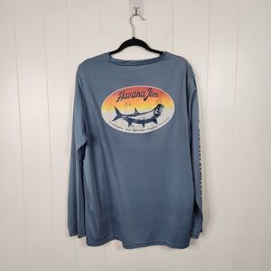 Havana Jim Long Sleeve Cool Tech Lightweight Wicking Tee Mens Size XL Fishing
